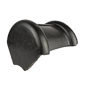 Monier Halfronde Topgeveleindvorst zwart glazura - Bouwvoordeel