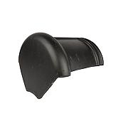 Monier Halfronde Topgevelbeginvorst zwart glazura - Bouwvoordeel