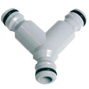 Y-vertakking met 3 nippels PVC