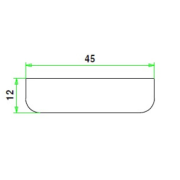 MDF koplat recht 12x45x4880mm wit gegrond  - Bouwvoordeel