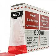 Afzetlint HDPE (D) rood-wit 80 mm x 35 mu rol 500 m | kopen bij bouwvoordeel