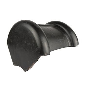 Monier Halfronde Topgeveleindvorst zwart glazura - Bouwvoordeel