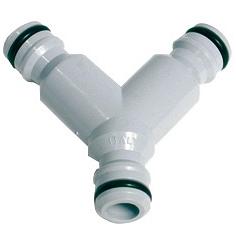 Y-vertakking met 3 nippels PVC