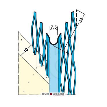 Stuc hoekprofiel 10mm verzinkt L=2600mm (1005H) - Bouwvoordeel