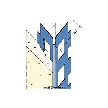 Stuc hoekprofiel 10mm RVS L=3000mm (2218) - Bouwvoordeel