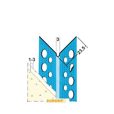 Stuc hoekprofiel 1-3mm verzinkt L=3000mm (SG1030) - Bouwvoordeel