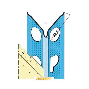 Stuc hoekprofiel 7mm verzinkt L=2600mm (SG1088) - Bouwvoordeel