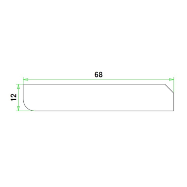MDF plint gegrond 12x68x4880mm - Bouwvoordeel