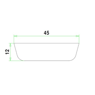 MDF koplat schuin 12x45x4880mm wit gegrond  - Bouwvoordeel