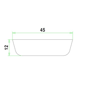 Hardhout koplat schuin 12x45x4900mm wit gegrond - Bouwvoordeel