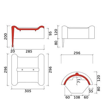 Type Plus Halfronde Eindvorst Edelzwart Vol Donker