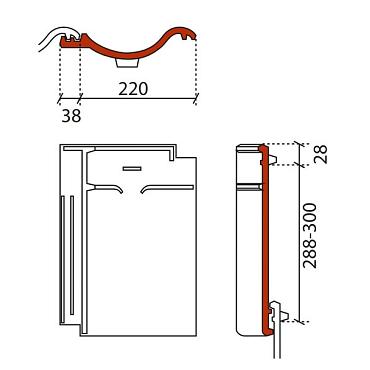 Monier VH-Variabel blauw gesmoord dakpan