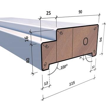 Deurkozijn 56x115x2315 mm R opdek hardh wit gegrond - Bouwvoordeel