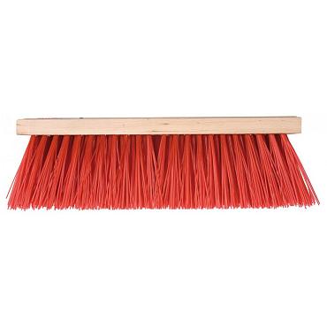 Buitenbezem 35 cm met rode synthetische haren | kopen via Bouwvoordeel