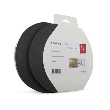 Glasband PE 9 x 3 mm 10 m Grijs – 239574 | kopen bij Bouwvoordeel
