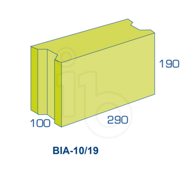 BIA Grindbetonblok 10/19 VW 290x100x190mm grijs - Bouwvoordeel