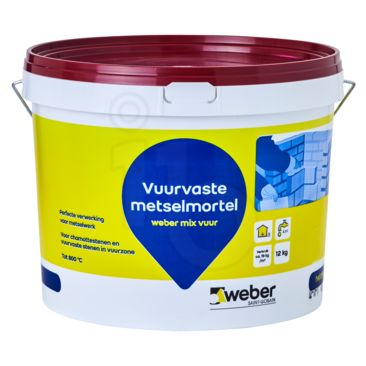 Weber Mix  Vuurvaste Metselmortel  12 kg - Bouwvoordeel