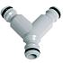 Y-vertakking met 3 nippels PVC